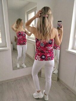 Dámský růžový top bez ramínek - S - S/M - M