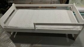 Dětská postel 160x70cm vč. matrace, dřevěná, bílá