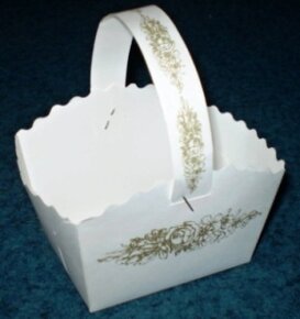 Papírové košíky na svatební výslužku 5 Kč - 1