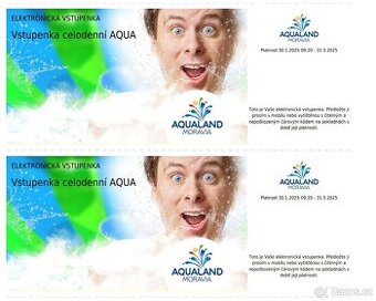 2x celodenní vstup do Aqualand Moravia (platný do 31/5)
