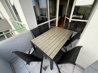Zahradní stůl 150 x 90 + 6 židlí