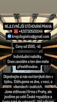 NEJLEVNĚJŠÍ STĚHOVÁNÍ PRAHA