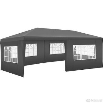 Pavilon - zahradní stan 6x3m skládací šedý