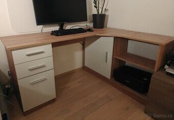 Rohový psací stůl (dub sonoma)