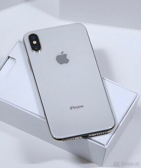 iPhone X Silver BATERIE 100% TOP