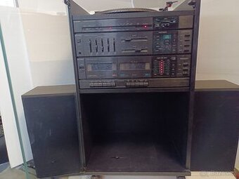 SHARP W11H musik center,věž Gramo,Rádio,Double deck