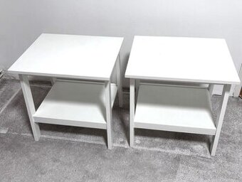 2× noční stolek IKEA – bílé, moderní, skoro nepoužívané