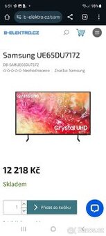 Prodám televizi Samsung