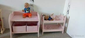 Přebalovací pult pro panenky + dvoupatrová postel