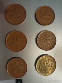 Vzácné mince s orlojem 10 KČ a 20 KČ