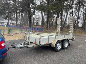 ✅Bržděný přívěs na přepravu bagru Saris 2700 kg, 150x300