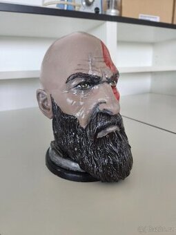 Hlava Kratose z God of War - 3D tisk, ručně malovaná