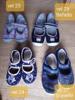 Dívčí bačkůrky vel 24,25,27,28