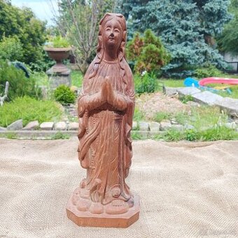 Socha Panny Marie dřevo výška 30,5cm - 1