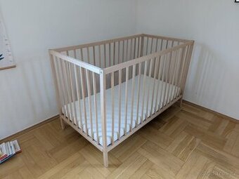Dětská postýlka SNIGLAR (nová) + matrace a povlečení