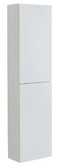 Vysoká skříňka závěsná, bílá 157x40x22cm