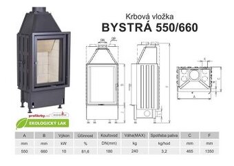 Krbová vložka KOBOK na výšku BYSTRÁ 550 670