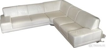 Rohová sedací souprava bílá
