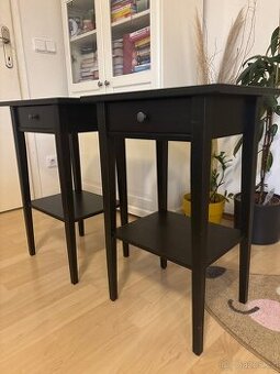 IKEA HEMNES noční stolek černohnědý - 2ks