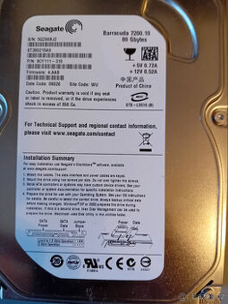 Hadisk 80GB Seagate 7200.10