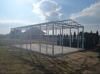 6×12x4m-konstrukce pro samo zakrytí plechem nebo pur panelem