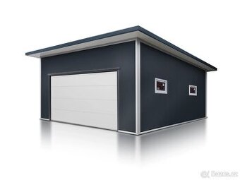 Zateplená garáž zo sendvičového panelu 6x6m. - 1