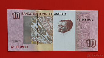 Bankovka ANGOLA 10 Kwanzas rok 2012 stav UNC
