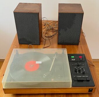 Retro gramofon Tesla NZC 150 Stereo + 2 repro – plně funkční