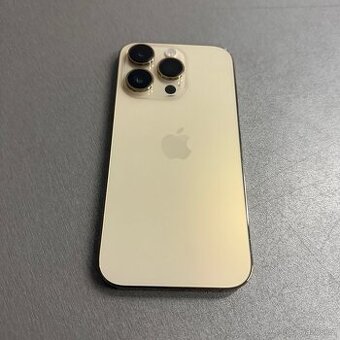 iPhone 14 Pro 256GB gold, jako nový, rok záruka