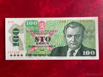 Bankovka 100 Kčs 1989
