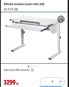 Rostoucí stůl