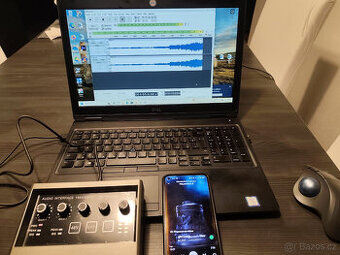 Zvuková USB karta pro streaming mixpult audio digitalizaci