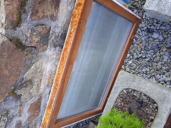 Plastové okno fix - zlatý dub