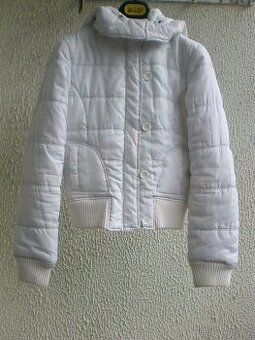 Dívčí prošívaná zimní bunda s kapucí, vel. S