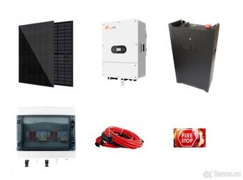 Hybridní FVE 12,6kWp, 10kW/3F, 15kWh