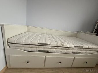 IKEA HEMNES rozkládací postel + 2 matrace + topper - 1