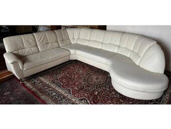 Rohová kožená sedací souprava, 3302
