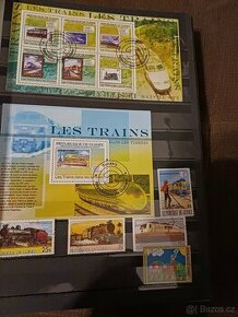 predám známky,aršíky - vlaky - Guinee