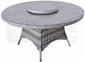 Luxusní ratanový stůl kulatý Ø 150 cm s nástavcem- 5.300 Kc - 1