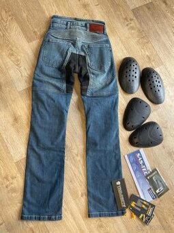 Dámské moto jeansy Trilobite 661 Parado TUV CE 26 modré