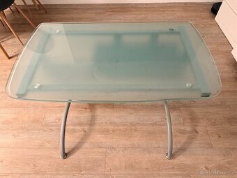 Psací stůl, 100x60 cm, skleněná deska