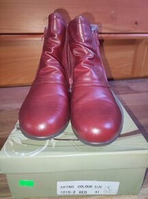 Kotníkové zimní boty s nízkým podpatkem