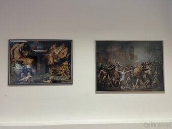 Složené puzzle zarámované a zasklené.