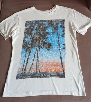 Bílé chlapecké (pánské) tričko s palmami