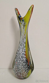 Luxusná umelecká váza z hútneho skla