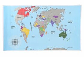 Stírací mapa světa VELKÁ