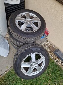 Sada zimní pneu 215/65 R17 + Alu 7x17 5x112 2x 8mm+2x 5.5mm