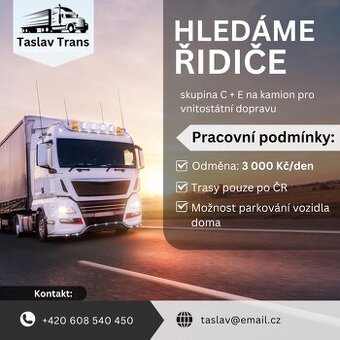 Řidič C+E vnitro