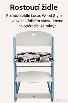 Rostoucí židle Lucas Wood Style – dobrý stav