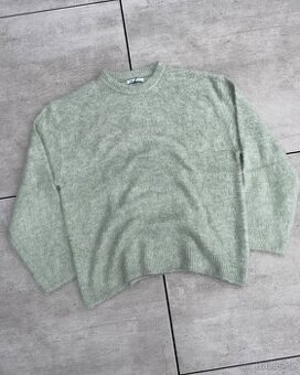 Zara Sweater Green (L) | Svetr Zelený Chlupatý